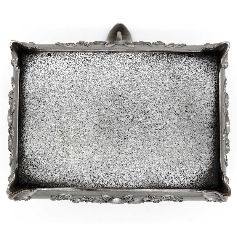 AVESON Rectangle Vintage Metal Jewelry Box Trinket Storage Organizer Gift Box Chest Ring Case with Rose Pattern for Girls Ladies Women, Large - Image 5